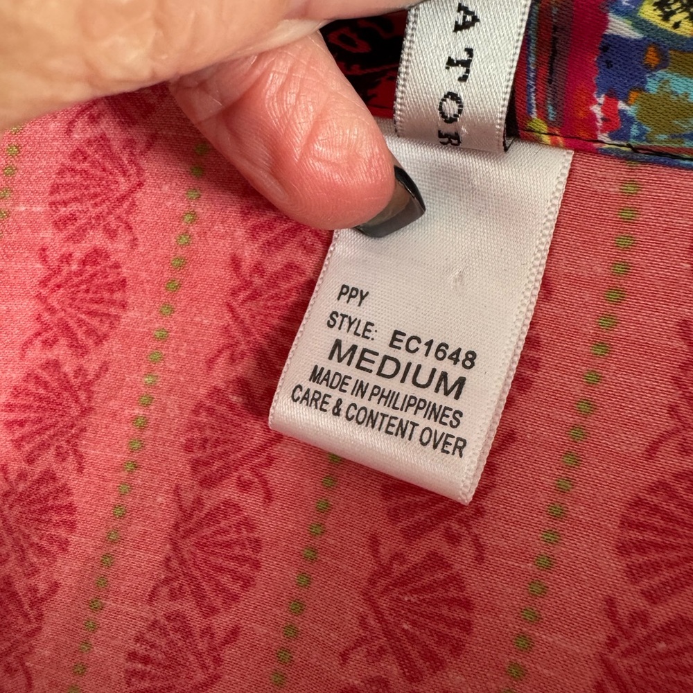 CRUZ NATORI SATIN PAJAMAS PANT SHIRT SET SZ M - Picture 7 of 8